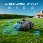 Robot Lawn Mower, Wire-Robotic Mower for 0.99 Acres, No Perimeter Wire, Auto-Mapping, RTK + AI 3D Vision Navigation, 300+ Object Avoidance, 57% Slope, IP66 Automatic Grass Cutter