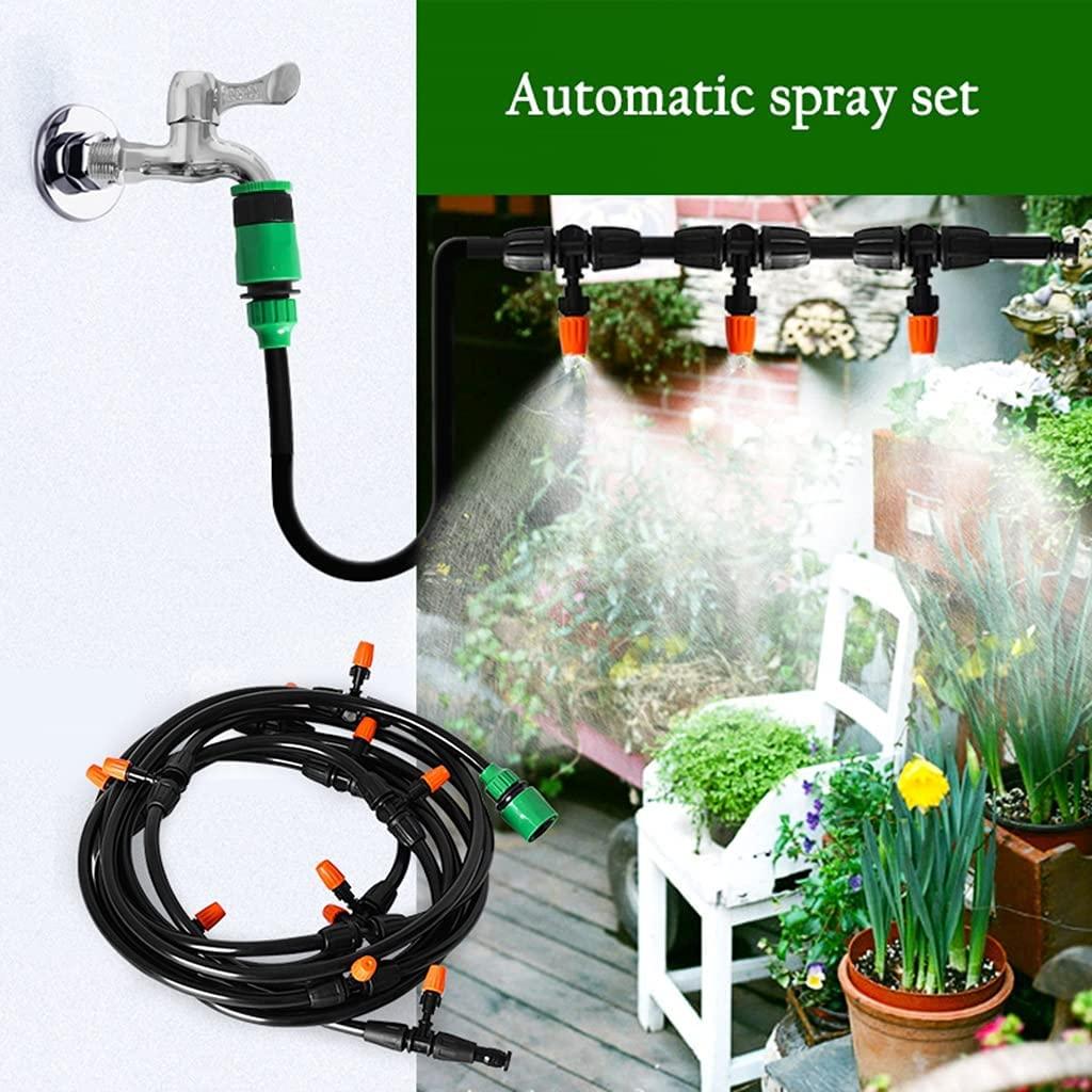 BBGS Micro Drip Irrigation System Kit with Adjustable Nozzle Automatic Sprinkler Sprayer and Dripper, Plant Watering Kit, Outdoor Mist Cooling System (Color : Style 4)