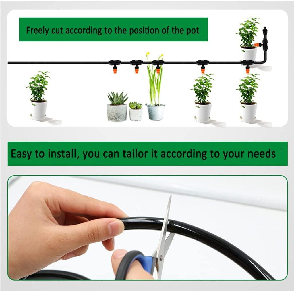 BBGS Micro Drip Irrigation System Kit with Adjustable Nozzle Automatic Sprinkler Sprayer and Dripper, Plant Watering Kit, Outdoor Mist Cooling System (Color : Style 4)