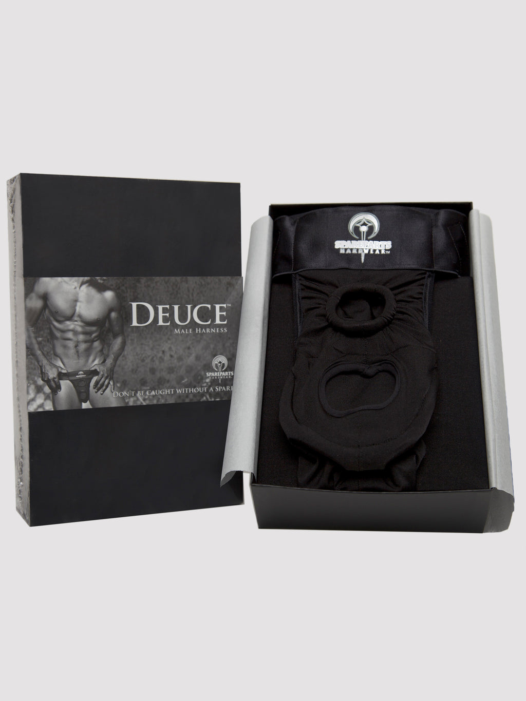Spareparts Deuce Double Penetration Male Strap-On Harness, Black
