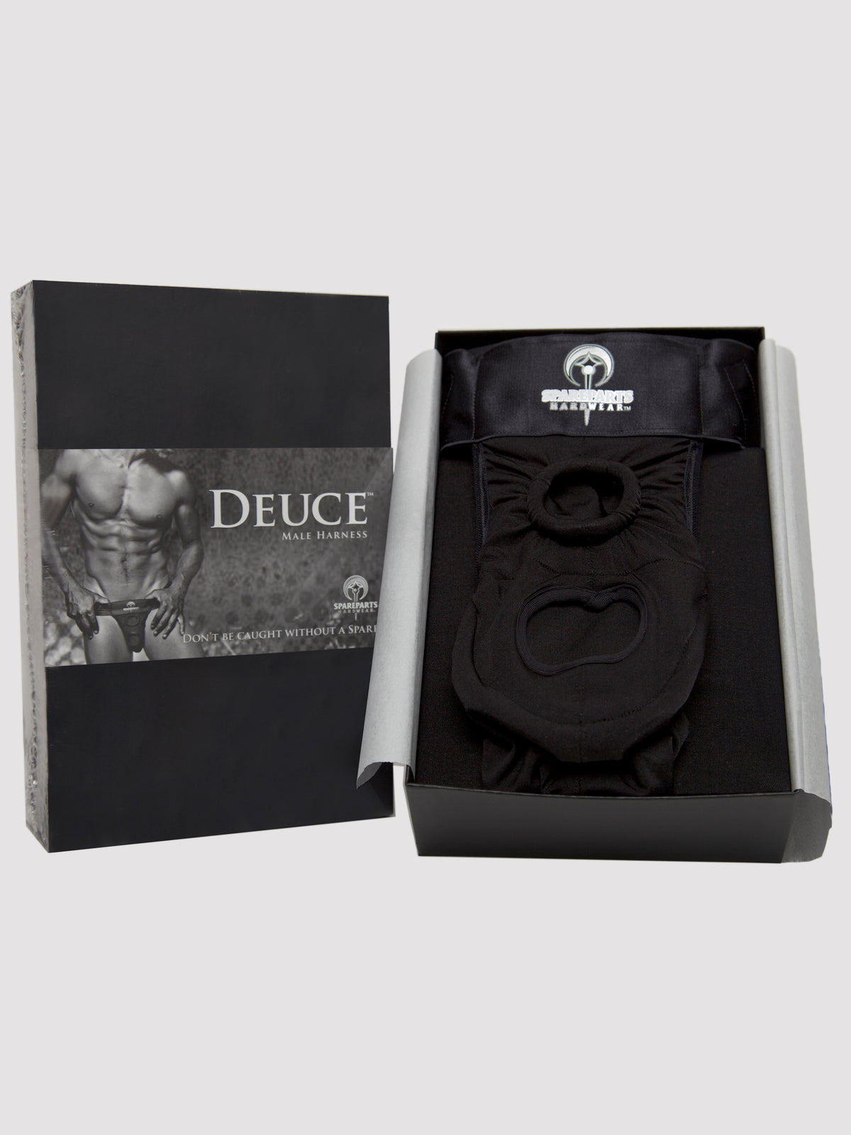 Spareparts Deuce Double Penetration Male Strap-On Harness, Black