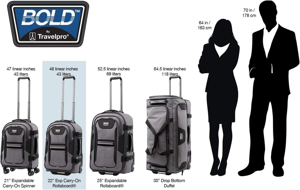Luggage Bold 22" Expandable Rollaboard