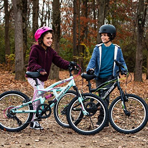 Royce Union Kids Aluminum Mountain Bike, Boys, Dual Suspension, 6-Speed 20inch, RTX, Black (73509)