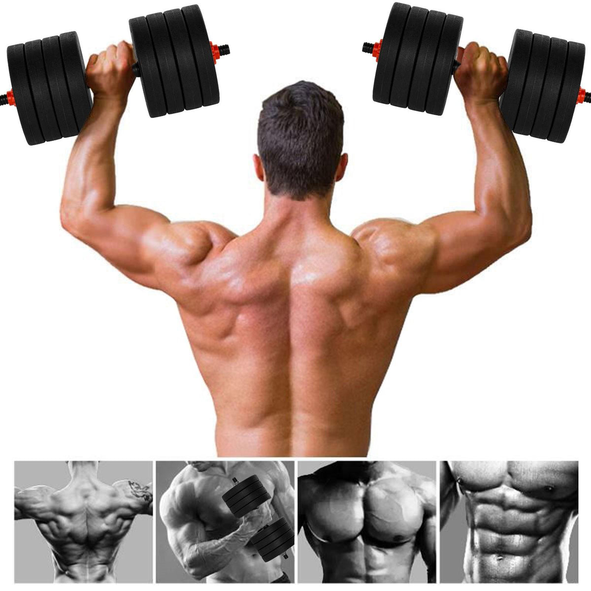 Adjustable Dumbbell Set Home Gym 50KG/110LBS