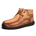 Men Hand Stitching Microfiber Genuine Leather Boots
