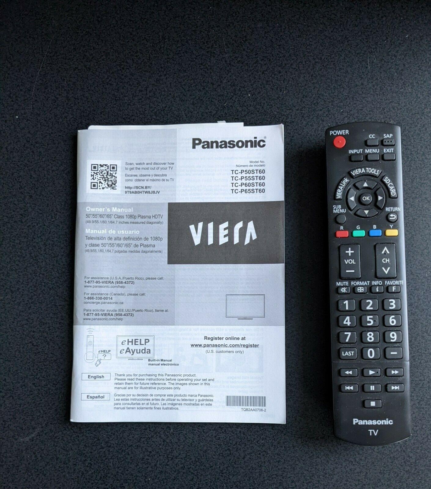 panasonic tc p60st60  60 inch plasma tv