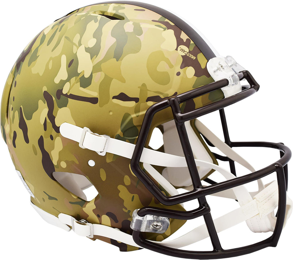 Riddell Cleveland Browns Camo Alternate Revolution Speed Authentic Football Helmet