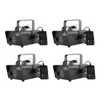 Chauvet DJ Hurricane 1200 1.0L Pro Fog/Smoke Machine with Wired Remote (4 Pack)