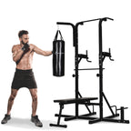 Aibecy 86" Multi Function Full Body Power Tower Home Gym with Punching Bag