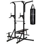 Aibecy 86" Multi Function Full Body Power Tower Home Gym with Punching Bag