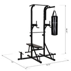Aibecy 86" Multi Function Full Body Power Tower Home Gym with Punching Bag