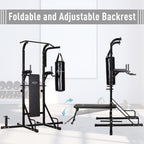 Aibecy 86" Multi Function Full Body Power Tower Home Gym with Punching Bag