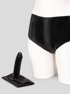 Renegade Rubber Latex Anal Penetrator Dildo Pants, Black