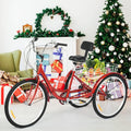 Hotwon Adult Foldable Tricycle Cruiser Bike 26-in Wheels 7 Speed With Cargo Basket