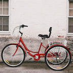 Hotwon Adult Foldable Tricycle Cruiser Bike 26-in Wheels 7 Speed With Cargo Basket