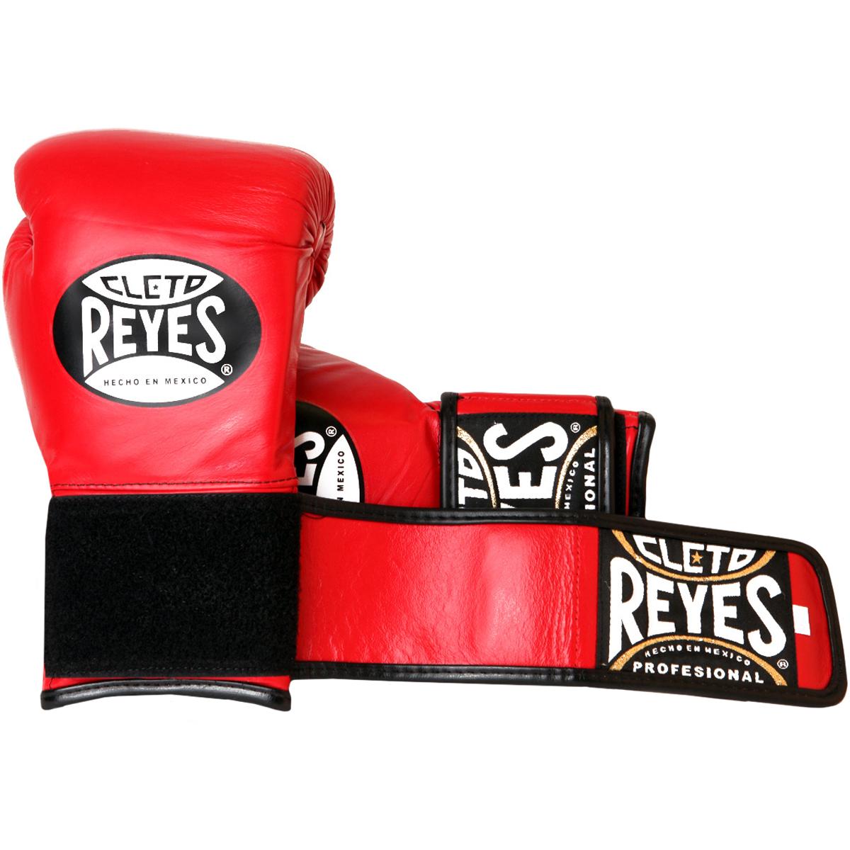 Cleto Reyes Lace Up Hook and Loop Hybrid Boxing Gloves - Medium - Red