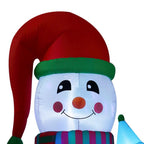8 ft. Inflatable Snowman with Penguins