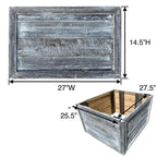 Farmhouse 27 in. W x 14.5 in. H, 37 in. Dia, White Wash Decorative Christmas Tree Box Collar