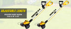 Electric Weed Wacker Cordless for Dewalt 20V Battery, 4-in-1 Battery-Powered Mower, Lightweight Cordless Weeder for Lawn, Yard and Brush Mowing (Battery Free, Yellow)