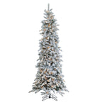 Sterling Clear Prelit Incandescent Green Flocked Pine Christmas Trees, 9'