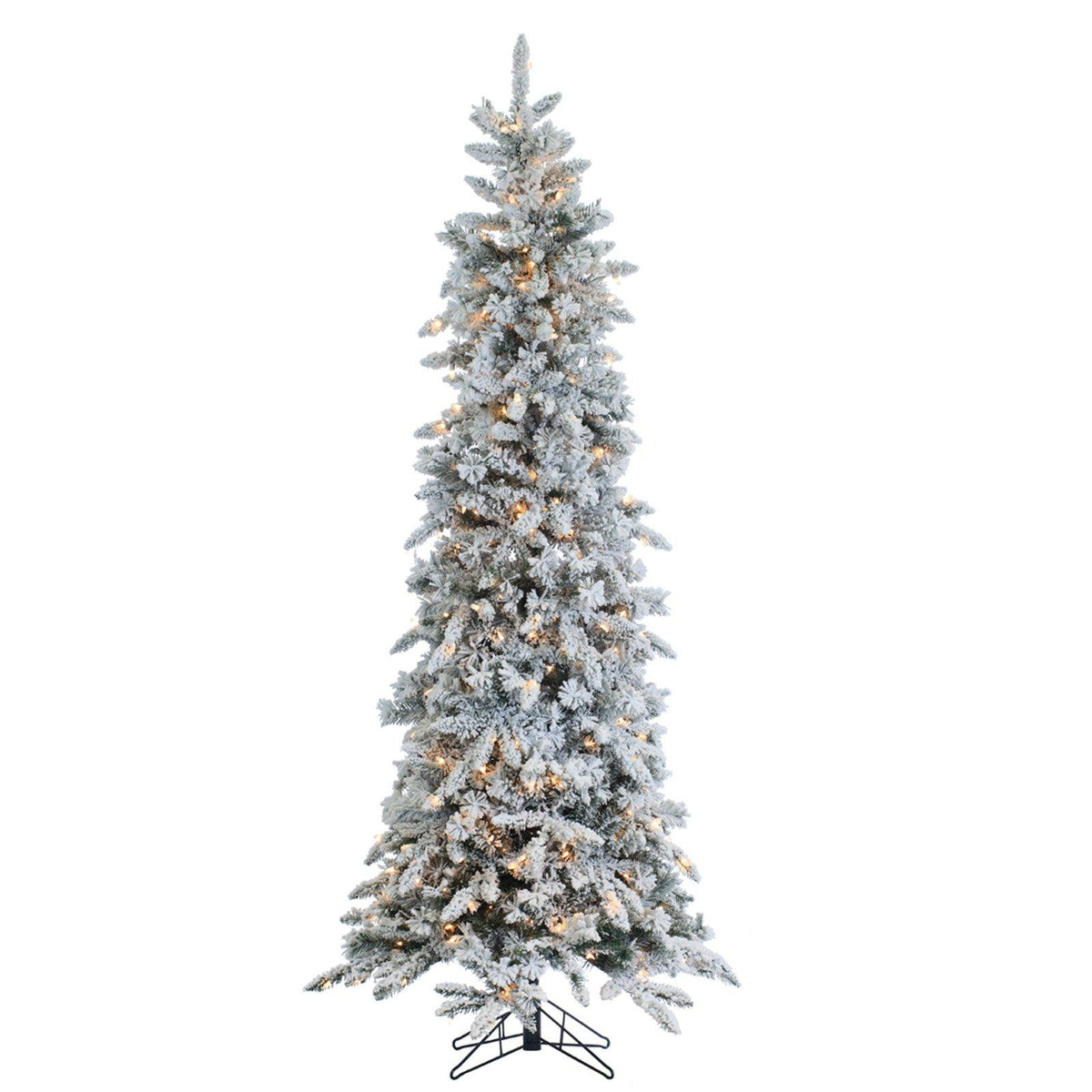 Sterling Clear Prelit Incandescent Green Flocked Pine Christmas Trees, 9'