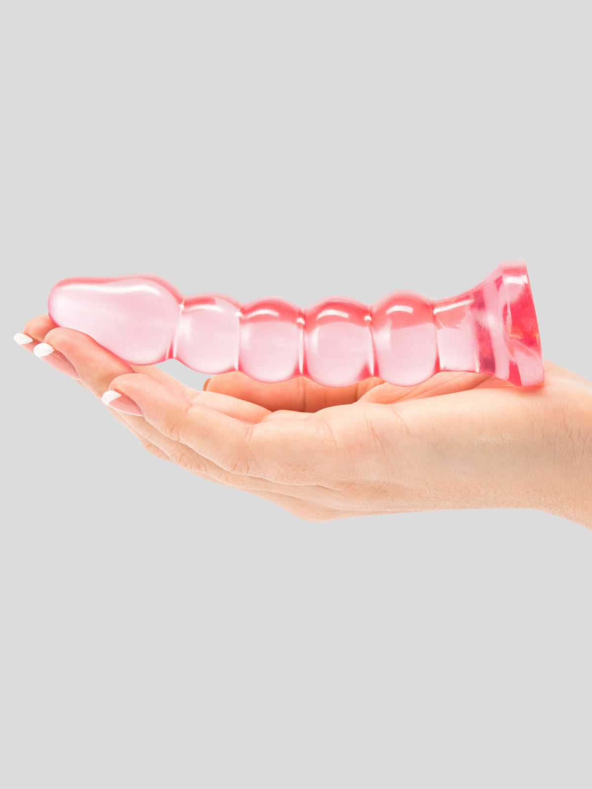 Doc Johnson Crystal Jellies Ribbed Anal Starter Dildo 5 Inch, Pink