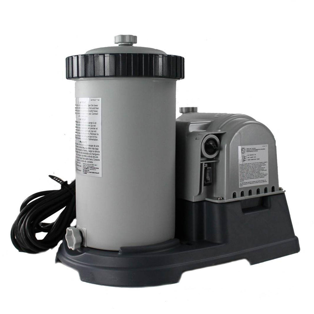 intex krystal clear 2500 gph pool filter cartridge pump with timer (2 pack)