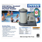 intex krystal clear 2500 gph pool filter cartridge pump with timer (2 pack)