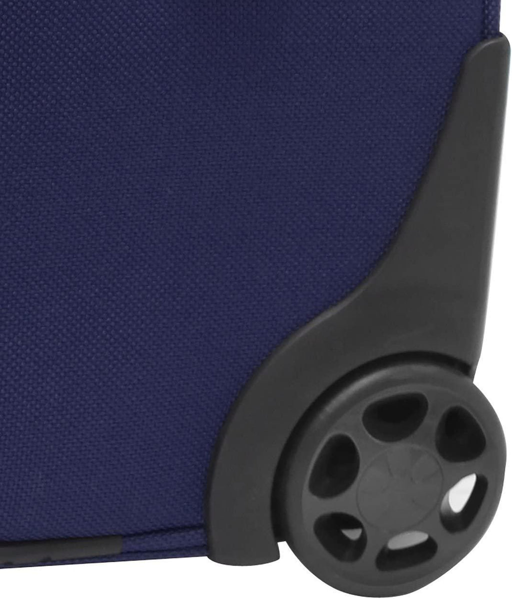 Conventional II Softside Expandable Rugged Rolling Upright Suitcase, Lightweight Travel Luggage, Navy, Checked-Large 30-Inch