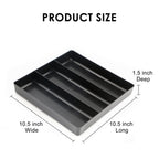 3-Compartment Tool Organizer Tray(1, Black) | Stackable , Heavy Duty, Drawer Organizer Tray, Non-Slip Base, Storaand Organization