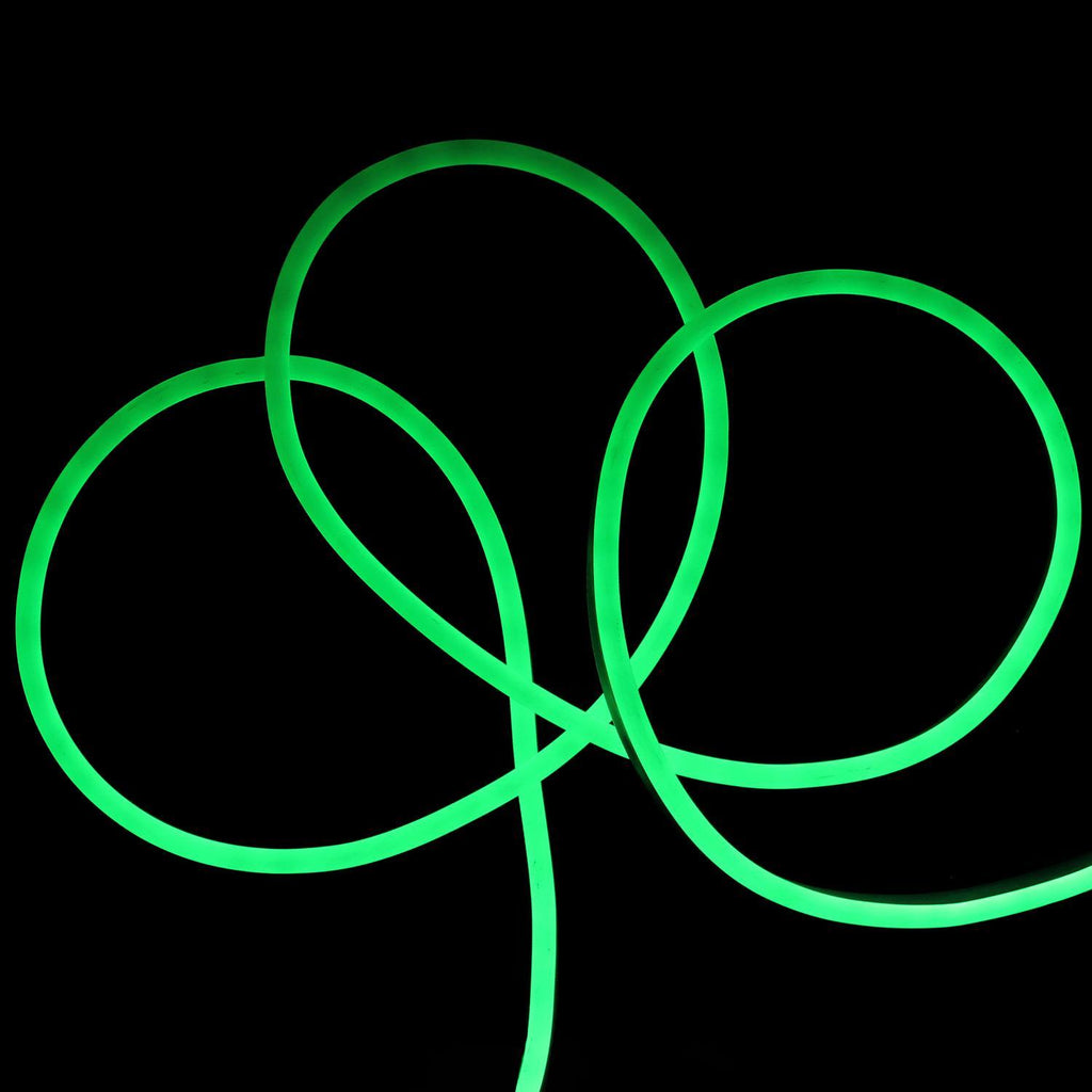 50' LED Commercial Grade Green Neon Style Flexible Christmas Rope Lights