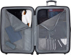 Nottingham Lightweight Hardside 4-Wheel Spinner Travel Luggage, Navy, 28-inch Checked