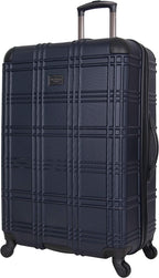 Nottingham Lightweight Hardside 4-Wheel Spinner Travel Luggage, Navy, 28-inch Checked