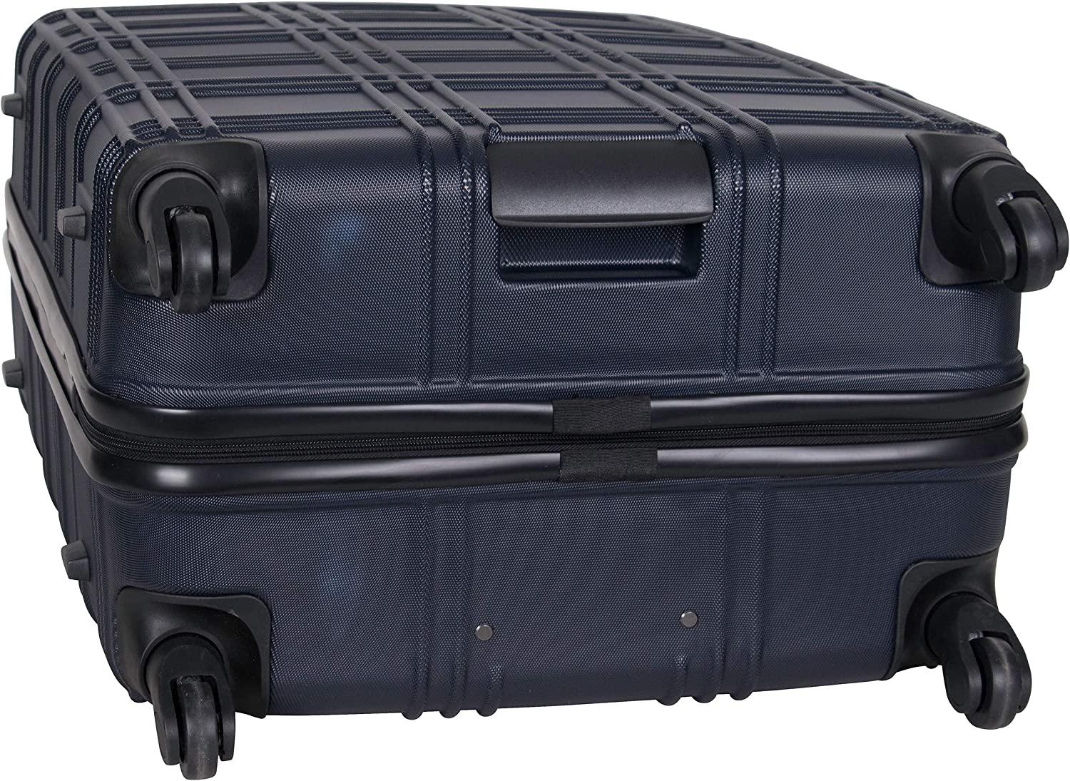 Nottingham Lightweight Hardside 4-Wheel Spinner Travel Luggage, Navy, 28-inch Checked