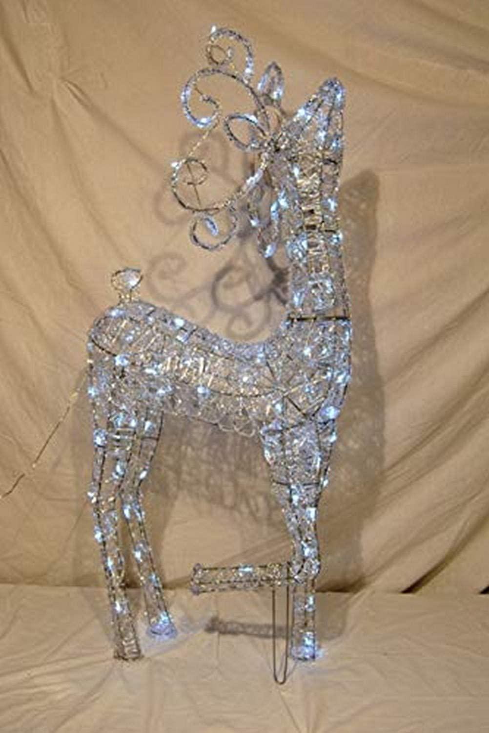 Queens of Christmas LEDs Lit Deer, 4', Warm White