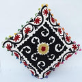 Suzani Cusion Cover, Indigo Suzani Pillow Cover, Suzani Cushion, Embroidered Cushion Cover, Indian Cushion Cover, Sofa Cushion, Bench Cushion, Pin Cushion, Embroidery Handwork  Cushions (50)