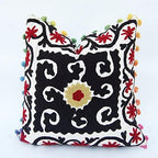 Suzani Cusion Cover, Indigo Suzani Pillow Cover, Suzani Cushion, Embroidered Cushion Cover, Indian Cushion Cover, Sofa Cushion, Bench Cushion, Pin Cushion, Embroidery Handwork  Cushions (50)