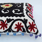 Suzani Cusion Cover, Indigo Suzani Pillow Cover, Suzani Cushion, Embroidered Cushion Cover, Indian Cushion Cover, Sofa Cushion, Bench Cushion, Pin Cushion, Embroidery Handwork  Cushions (50)