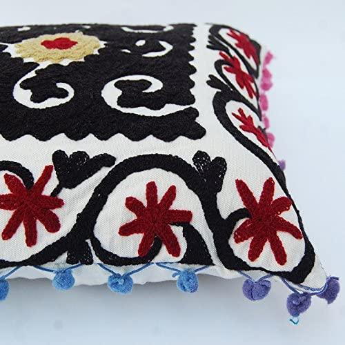 Suzani Cusion Cover, Indigo Suzani Pillow Cover, Suzani Cushion, Embroidered Cushion Cover, Indian Cushion Cover, Sofa Cushion, Bench Cushion, Pin Cushion, Embroidery Handwork  Cushions (50)