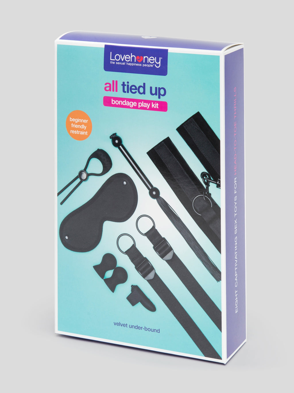 Lovehoney All Tied Up Bondage Play Kit (8 Piece), Black