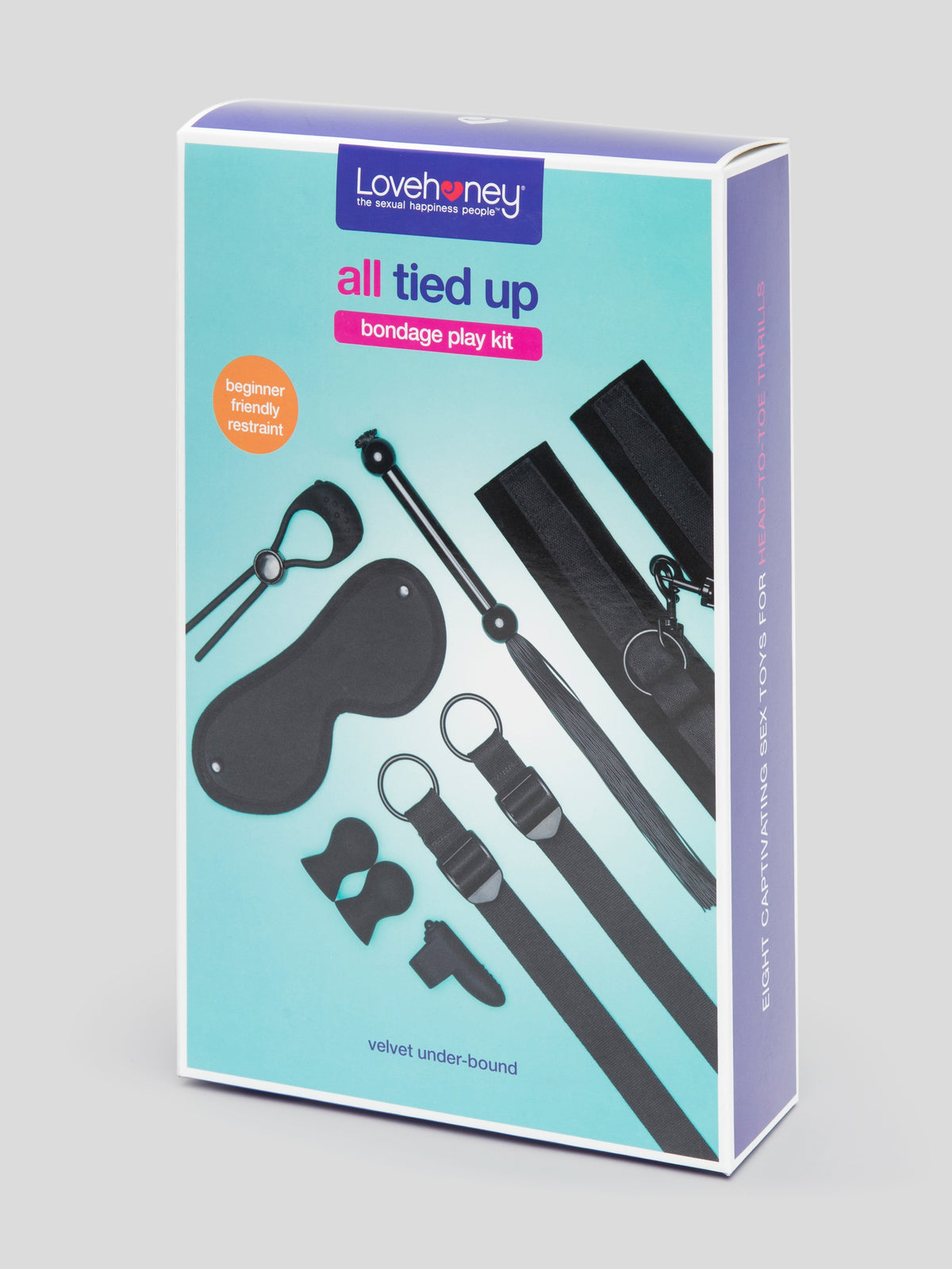 Lovehoney All Tied Up Bondage Play Kit (8 Piece), Black