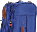 Castaway er Luggage - 4 Piece Softside Expandable Lightweight Spinner Suitcases- Travel Set includes Tote Bag, 20-Inch Carry on, 24 Inch and 28-Inch Suitcases (Royal Blue)