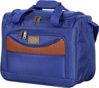 Castaway er Luggage - 4 Piece Softside Expandable Lightweight Spinner Suitcases- Travel Set includes Tote Bag, 20-Inch Carry on, 24 Inch and 28-Inch Suitcases (Royal Blue)