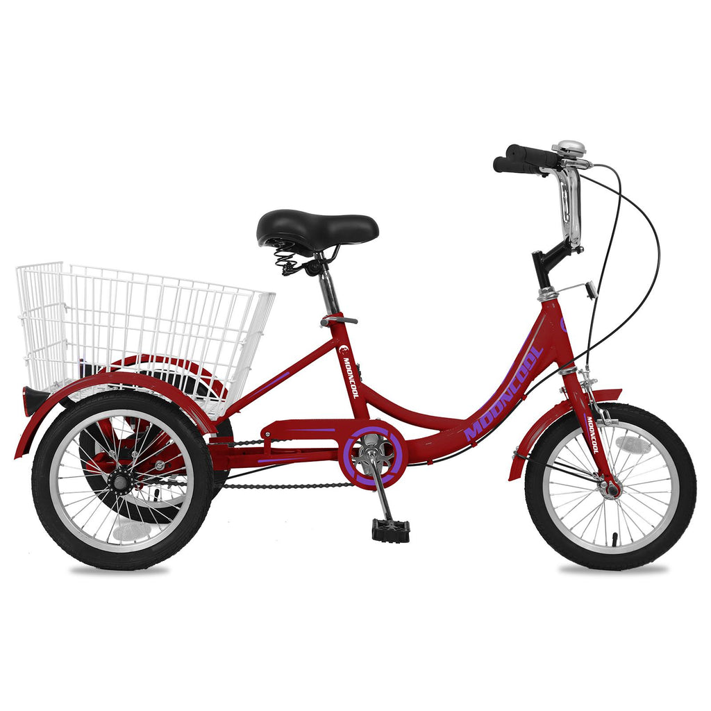16" Kids Tricycle Single Speed Cruiser 3 Wheels Bikes, Outdoor Children's Tricycle for 6-11 Years Old Boys/Girls