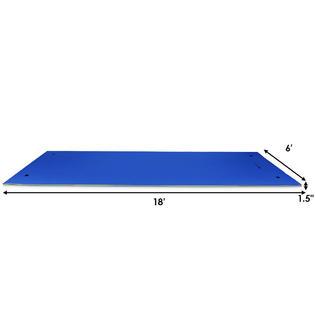 Costway 3 Layer Floating Water Pad Foam Mat Water Recreation Relaxing 18’ x 6’