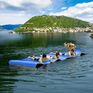 Costway 3 Layer Floating Water Pad Foam Mat Water Recreation Relaxing 18’ x 6’
