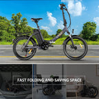 Vivi Z3 Folding Electric Bike for Adults, 350W Motor Ebike, 20inch Adults Electric Bicycle for Commuting, with Removable 36V 10.4Ah Lithium-Ion Battery