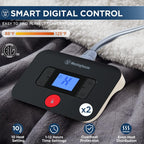 Electric Blanket Heated Blanket | 10 Heating Levels  1 to 12 Hours Heating Time Settings | Flannel to Sherpa Reversible 84x90 Queen Size | Machine Washable, Charcoal