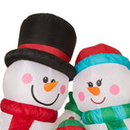 8 ft. H Lighted Inflatable Snowman Family Decor
