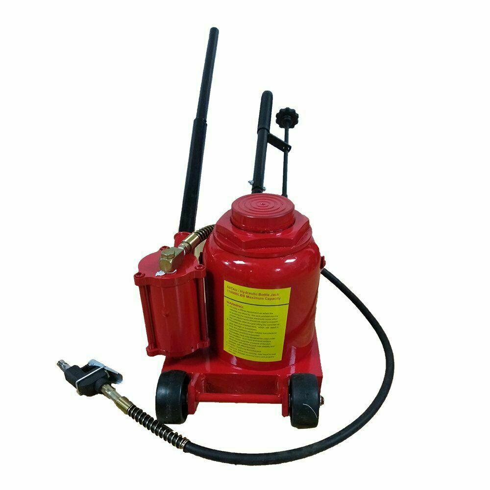 50 Ton Air / Manual Pneumatic Hydraulic Bottle Jack Automotive Repair Tool Heavy